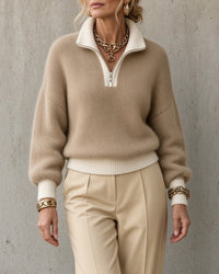 Mila | Eleganter und modischer Damen-Zip-Pullover