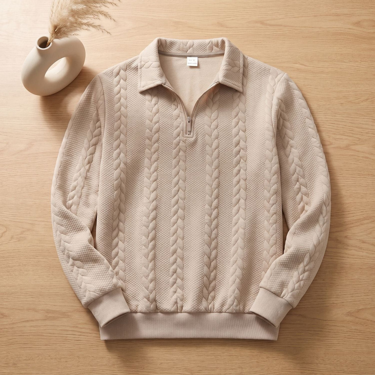 Tobias | Strickpullover mit Zopfmuster für Herren