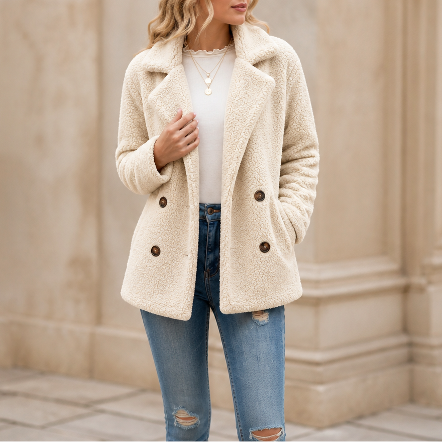 Cozelle | Teddy-Fleece Winterjacke – Bequemer, warmer Stil