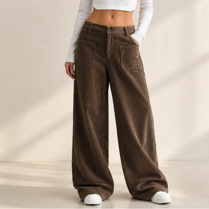 Cordelle | High-Waisted Wide-Leg Hose – Bequeme Passform für Frauen