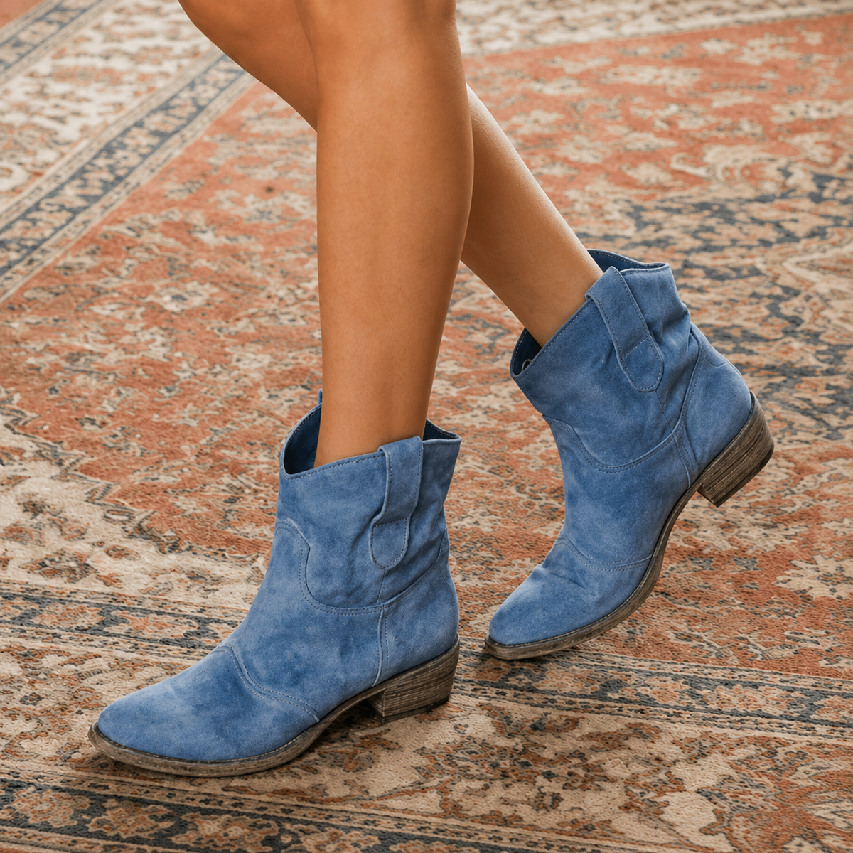 Charwell | Wildleder-Look Western Stiefeletten für Damen