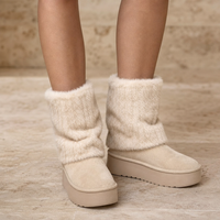 Alina | Bequeme und stilvolle Plateau Winterstiefel mit Kunstfell