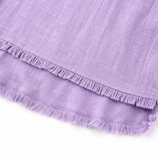 Solavie | Boho V-Neck Tunic Top mit Fransen für Frauen