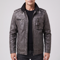 Marco | Robuste und stilvolle Herren Lederjacke mit mehreren Taschen
