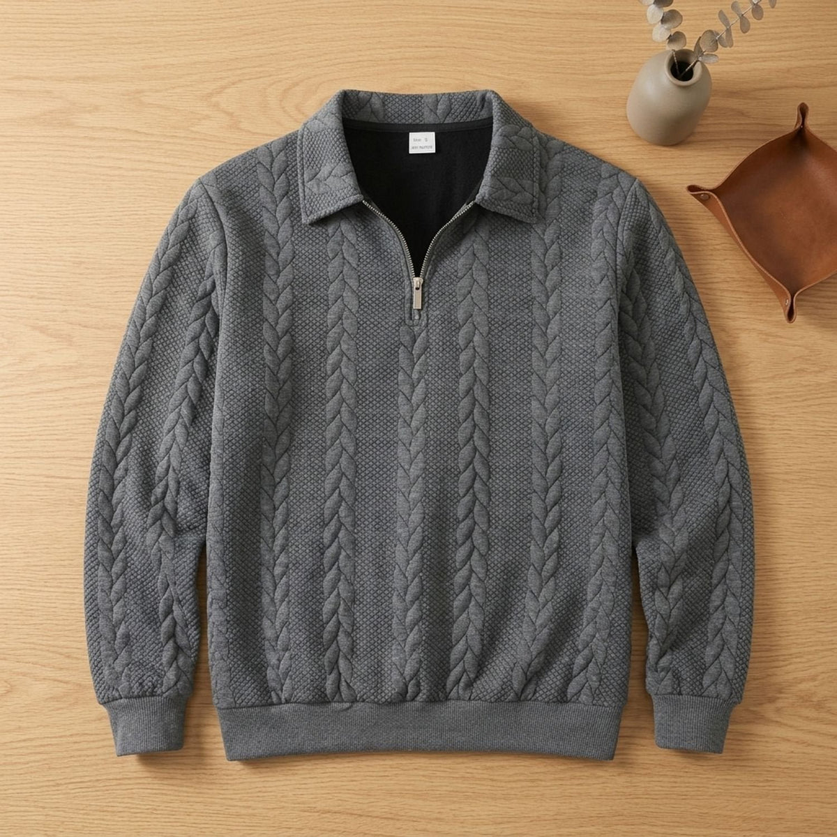 Tobias | Strickpullover mit Zopfmuster für Herren