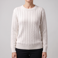 Christina | Weicher und Zeitloser Damen Strickpullover mit Zopfmuster