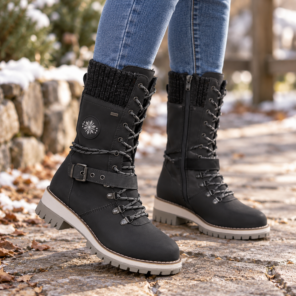 Snowlina | Kniehohe Isolierte Schneestiefel für Frauen