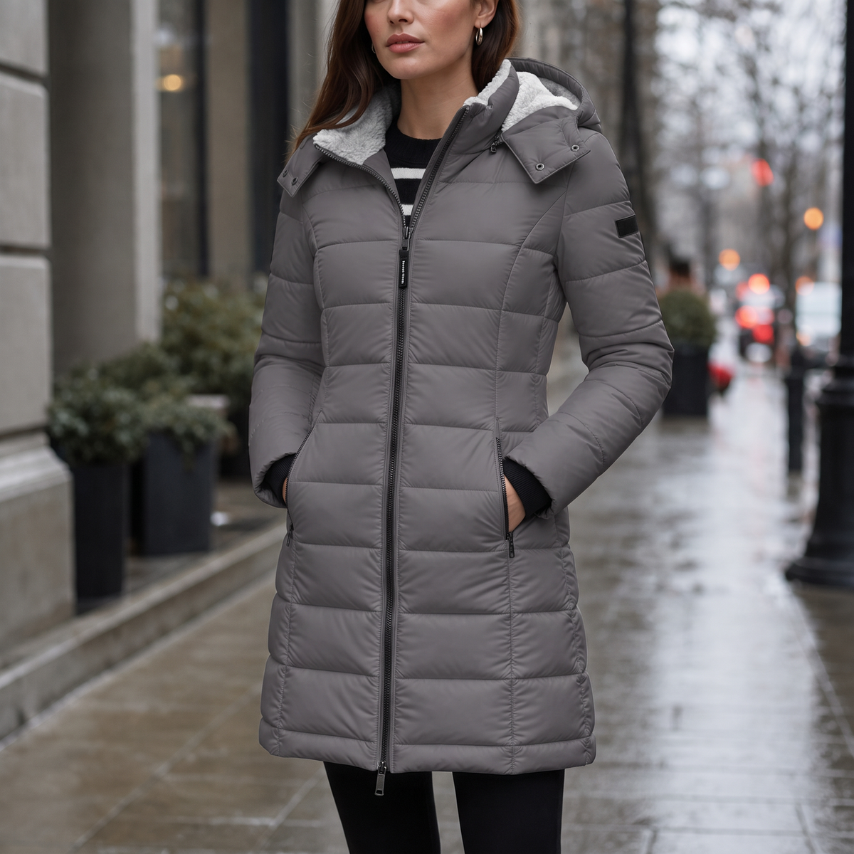 Wearbella | Mid-Length Puffer Jacket – Warm en Stijlvol