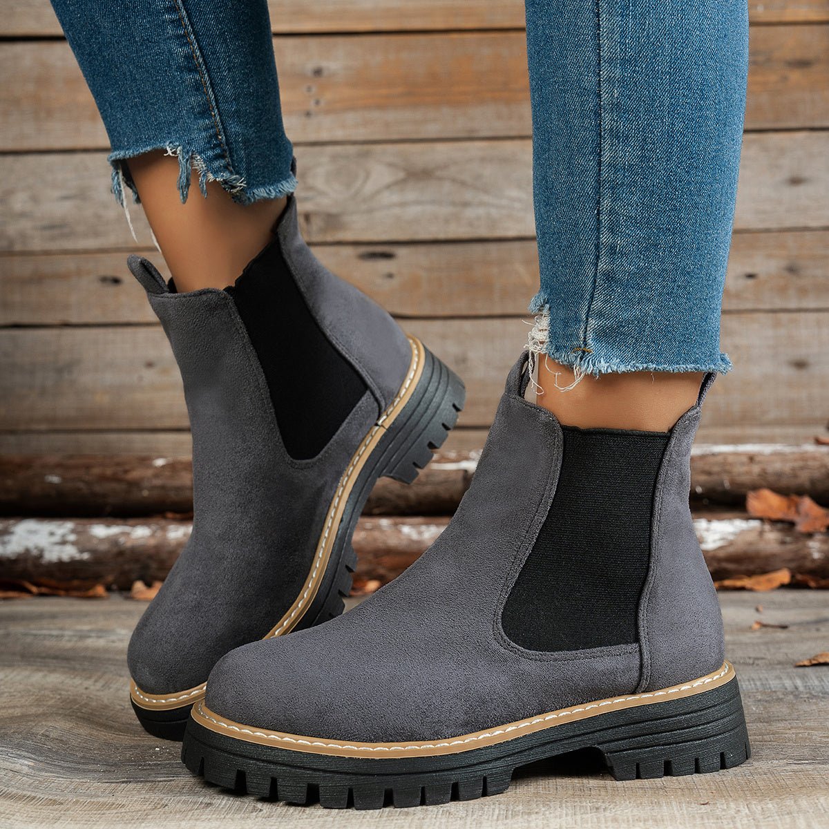 Mehetabel | Chelsea-Stiefeletten mit Profilsohle für Damen
