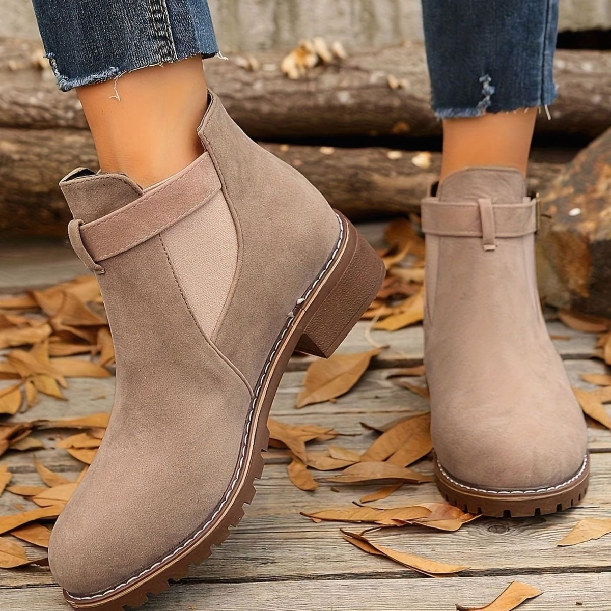 Katrina | Chelsea Boots – Damen Stiefeletten mit Blockabsatz