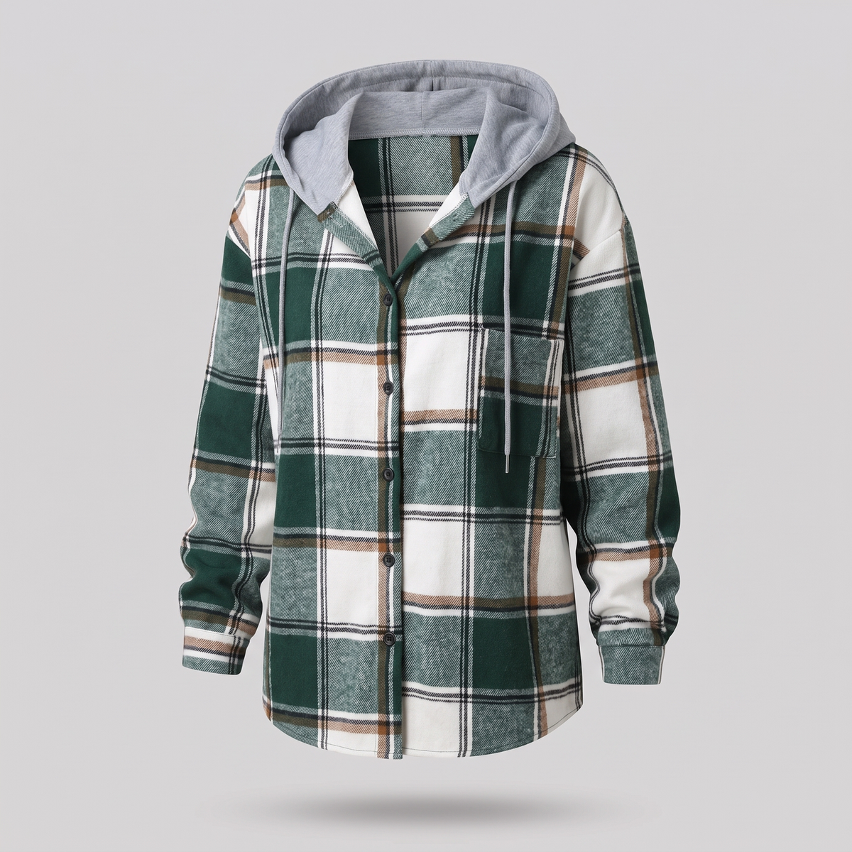 Highland | Hooded Coat – Gemütlicher Plaid-Stil für Frauen