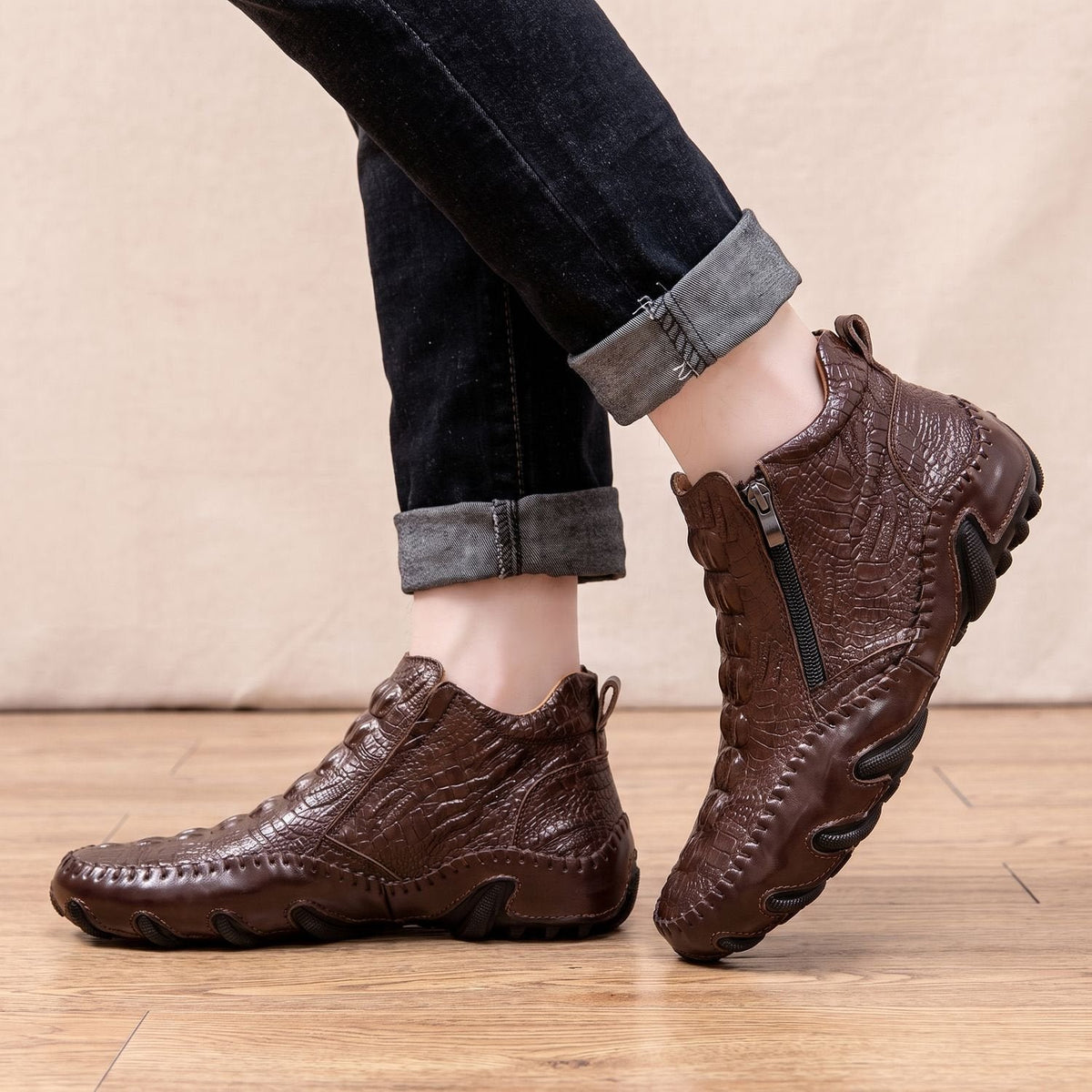 Elias | Chelsea-Boots – Krokodilprägung für Herren