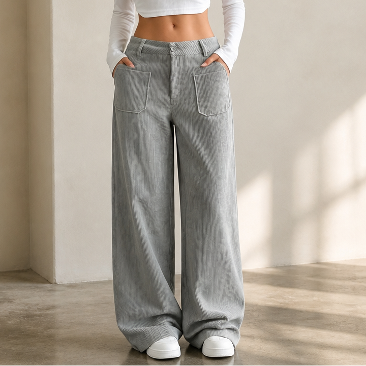 Cordelle | High-Waisted Wide-Leg Hose – Bequeme Passform für Frauen