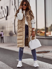 Livia | Stilvolle und warme knielange Winter Steppjacke