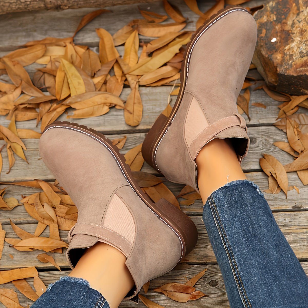 Nerida | Chelsea-Stiefeletten – Blockabsatz mit Schnallenriemen für Damen