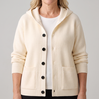Angelika | Klassische und Bequeme Damen Wollmix Strick Strickjacke