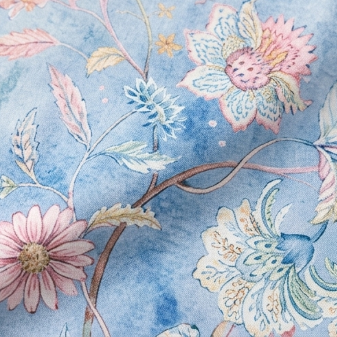 Florenza | Wasserfarbige Blumen V-Ausschnitt Bluse – Femininer Stil für alle Körpergrößen