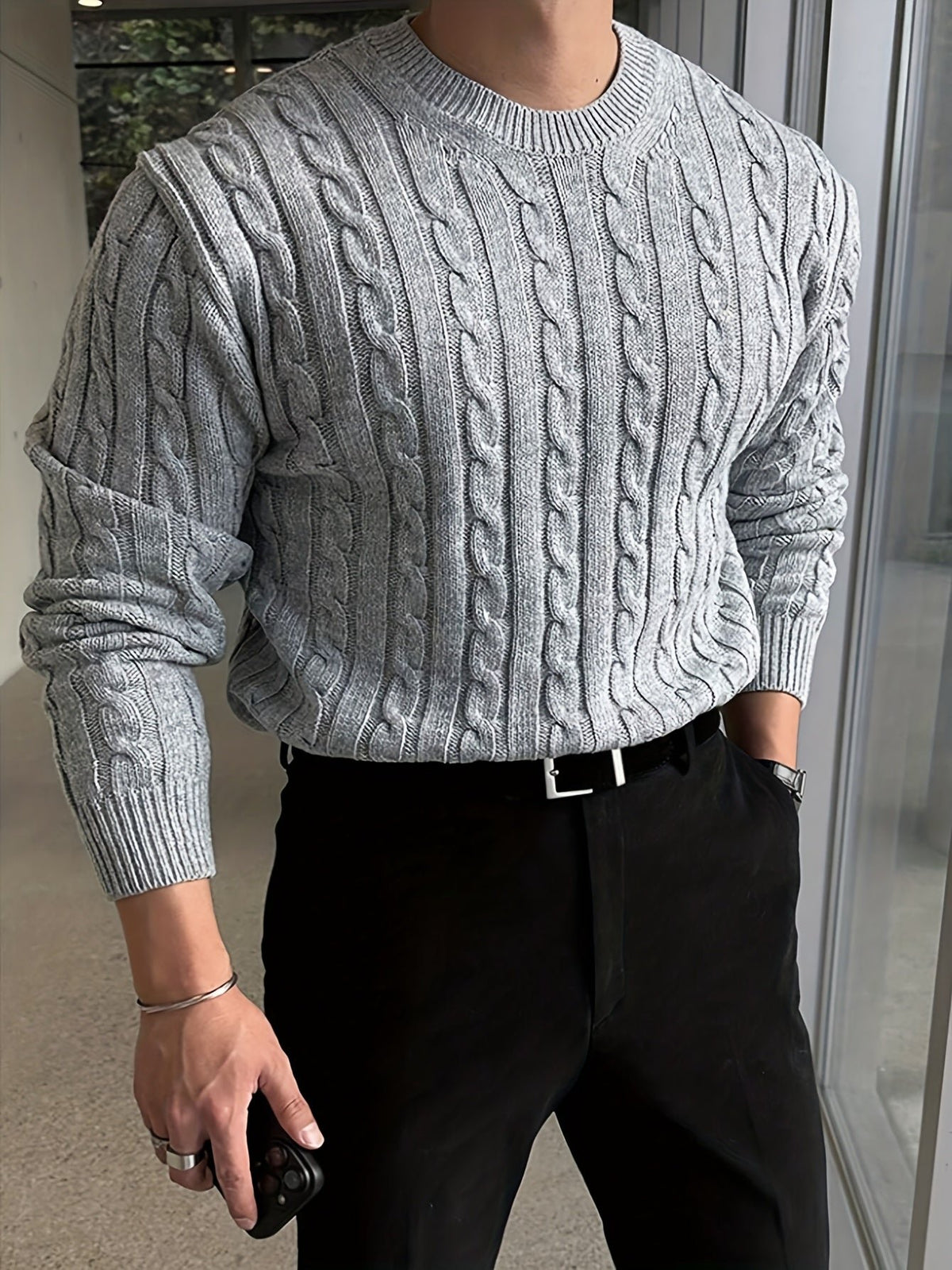 Jonas | Cable Knit Sweater – Zeitloser Stil für Männer