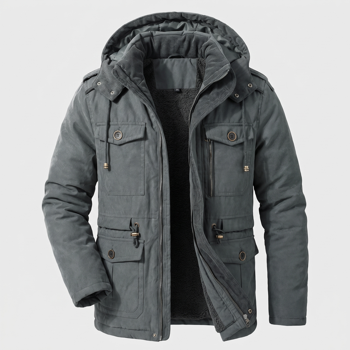 Praktische | Praktische Hooded Winter Coat – Strukturiert und Warm
