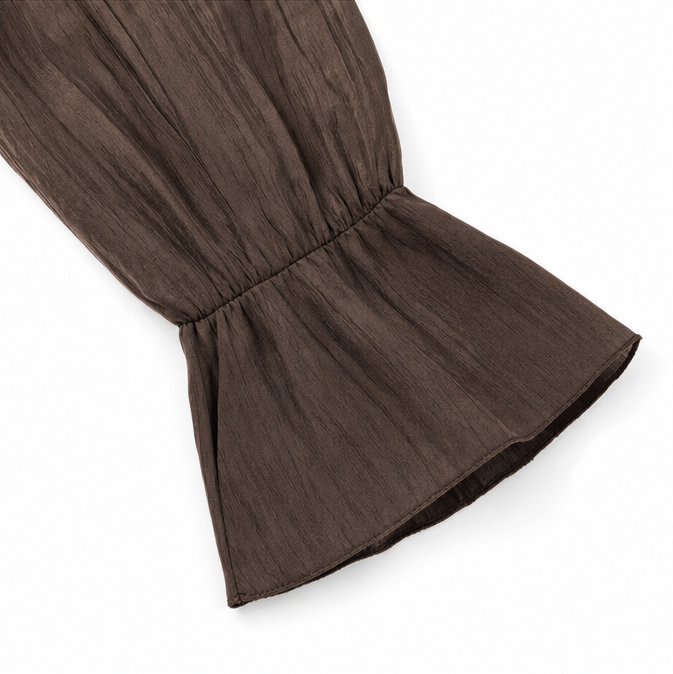 Claudia | Stilvolle und luftige Crinkle-Bluse mit V-Ausschnitt