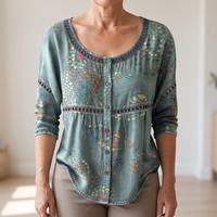 Isabella | Klassische und farbenfrohe Boho Damenbluse