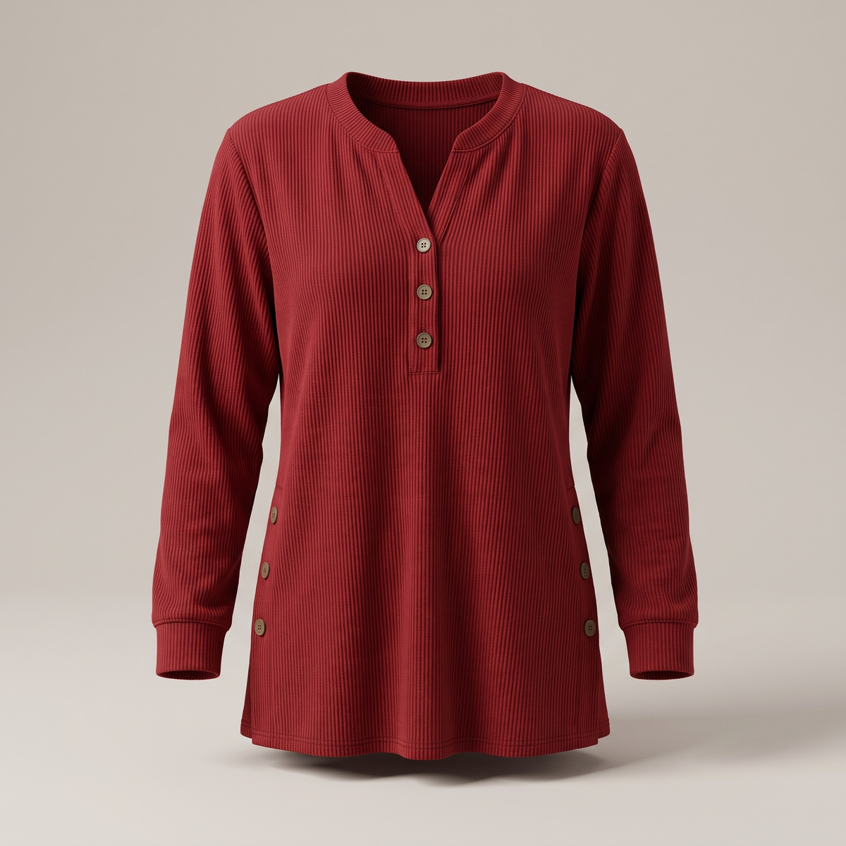 Stella | Modernes und bequemes Damen Langärmliges Henley Top